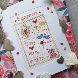 Engagement Card Cross Stitch Kit